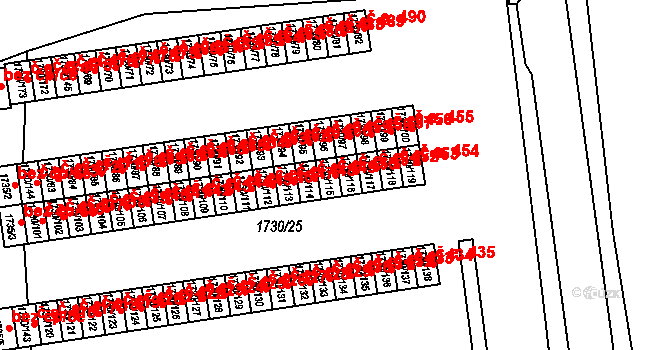 Miřetice u Klášterce nad Ohří 450, Klášterec nad Ohří na parcele st. 1730/115 v KÚ Miřetice u Klášterce nad Ohří, Katastrální mapa