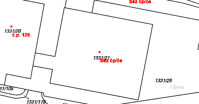 Brno 39492796 na parcele st. 1331/21 v KÚ Bohunice, Katastrální mapa