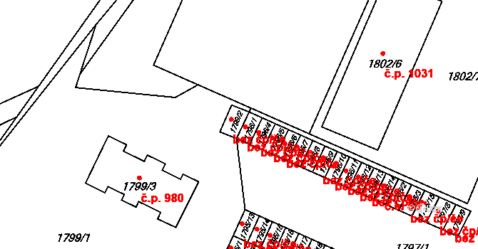 Brno 39509796 na parcele st. 1799/2 v KÚ Maloměřice, Katastrální mapa