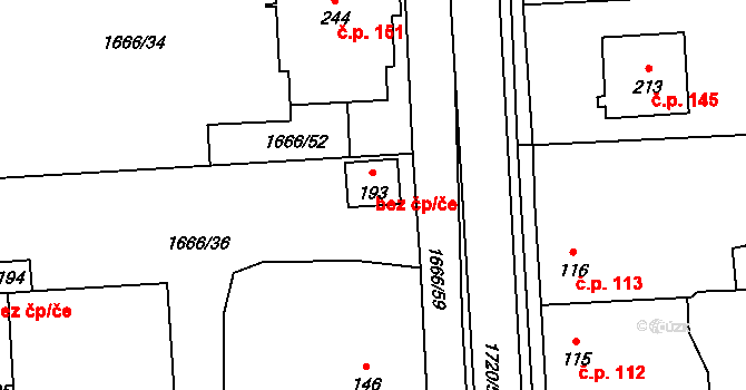 Temelín 42442796 na parcele st. 193 v KÚ Temelín, Katastrální mapa