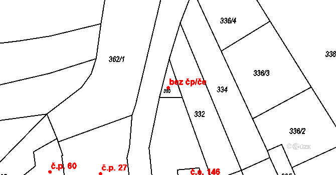 Kanice 46035796 na parcele st. 330 v KÚ Kanice, Katastrální mapa