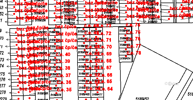 Frýdek 70, Frýdek-Místek na parcele st. 5189/411 v KÚ Frýdek, Katastrální mapa