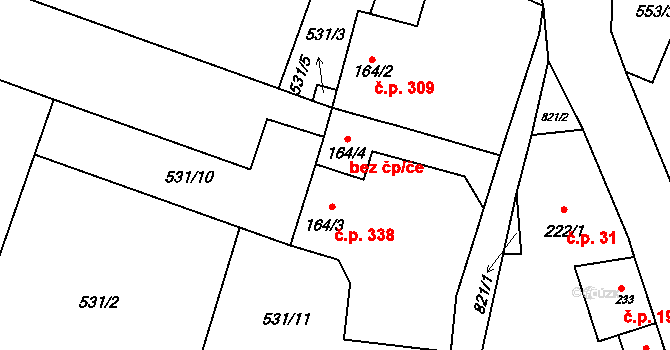 Zásmuky 338 na parcele st. 164/3 v KÚ Zásmuky, Katastrální mapa
