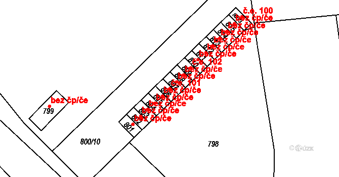 Pohořelice 101 na parcele st. 806 v KÚ Pohořelice nad Jihlavou, Katastrální mapa