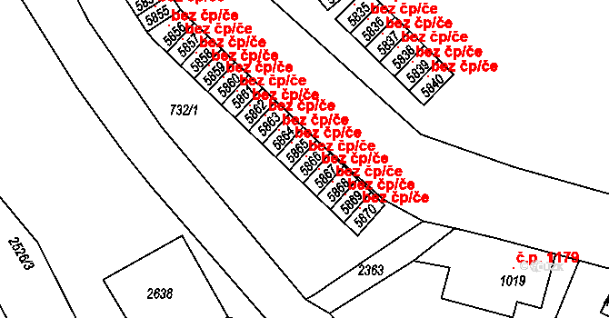 Jablonec nad Nisou 2515, Katastrální mapa