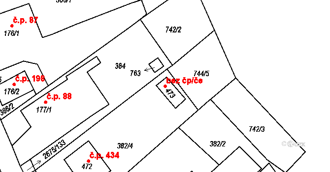 Černilov 42242797 na parcele st. 473 v KÚ Černilov, Katastrální mapa