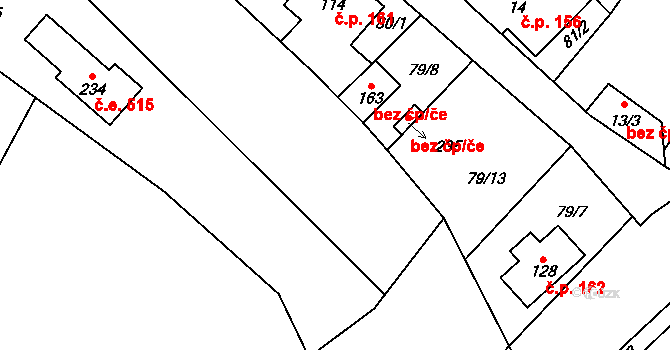 Malá Skála 44215797 na parcele st. 235 v KÚ Vranové II, Katastrální mapa