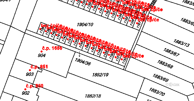 Opava 48989797 na parcele st. 1148 v KÚ Kateřinky u Opavy, Katastrální mapa