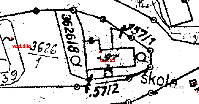 Chodská Lhota 83 na parcele st. 97 v KÚ Chodská Lhota, Katastrální mapa