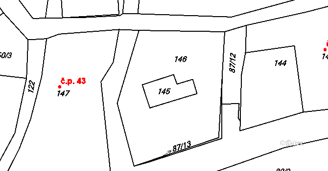 Slavětín nad Metují 29 na parcele st. 145 v KÚ Slavětín nad Metují, Katastrální mapa