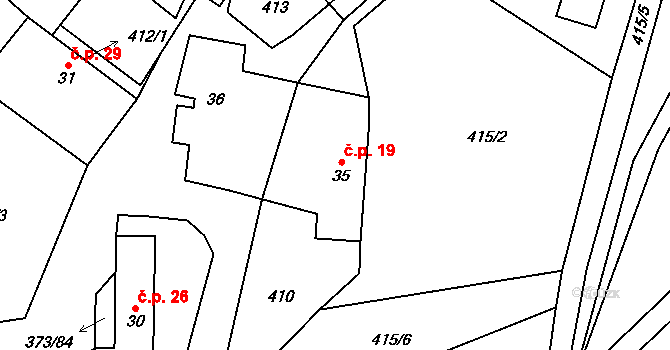 Zdislavice 19, Herálec na parcele st. 35 v KÚ Zdislavice u Herálce, Katastrální mapa