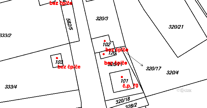 Libecina 39439798 na parcele st. 120 v KÚ Libecina, Katastrální mapa