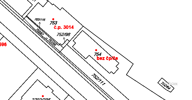 Opava 41921798 na parcele st. 754 v KÚ Opava-Předměstí, Katastrální mapa