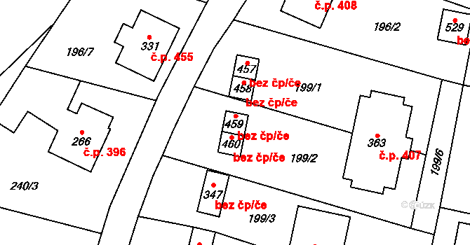 Herálec 42812798 na parcele st. 459 v KÚ Český Herálec, Katastrální mapa