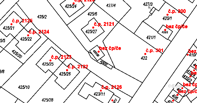 Sokolov 44374798 na parcele st. 425/30 v KÚ Sokolov, Katastrální mapa