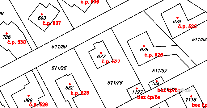 Kryry 47134798 na parcele st. 677 v KÚ Kryry, Katastrální mapa