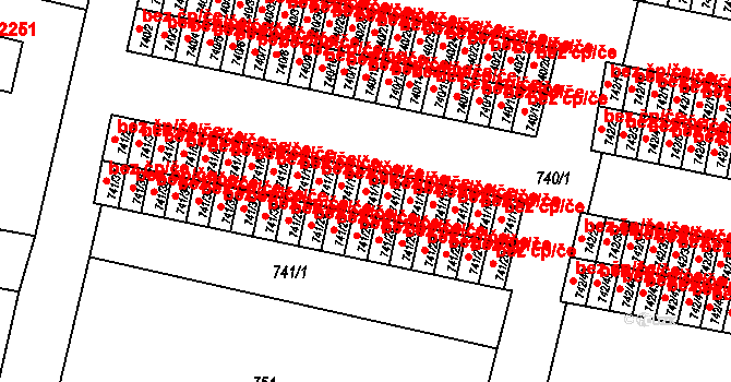 Sokolov 49501798 na parcele st. 741/13 v KÚ Sokolov, Katastrální mapa