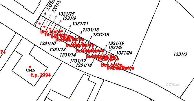 Praha 50518798 na parcele st. 1331/18 v KÚ Vinohrady, Katastrální mapa
