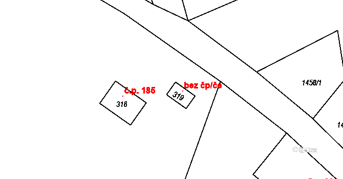 Osečná 78974798 na parcele st. 319 v KÚ Lázně Kundratice, Katastrální mapa