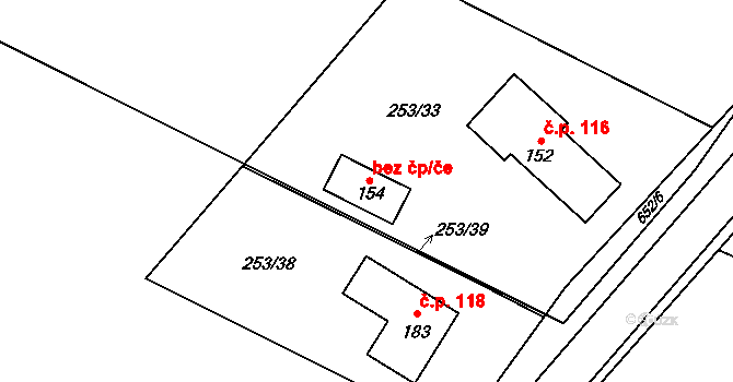 Polánky nad Dědinou 116, Třebechovice pod Orebem na parcele st. 152 v KÚ Polánky nad Dědinou, Katastrální mapa