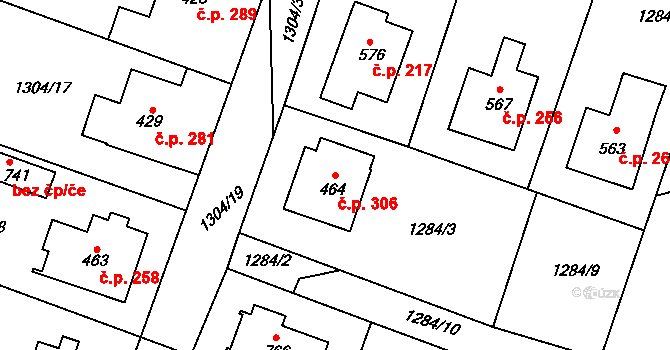 Lipnice nad Sázavou 306 na parcele st. 464 v KÚ Lipnice nad Sázavou, Katastrální mapa