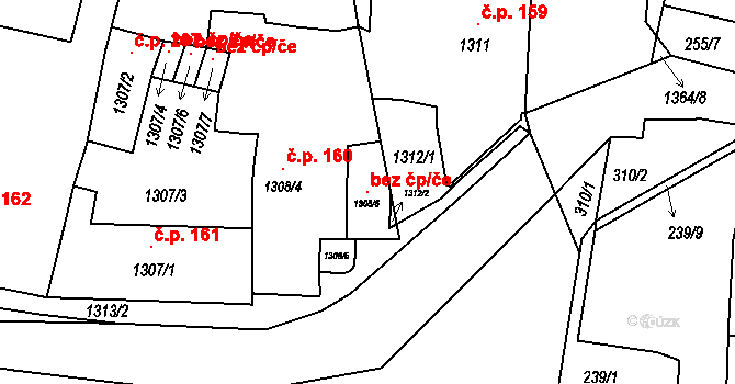 Mohelnice 105103799 na parcele st. 1308/5 v KÚ Mohelnice, Katastrální mapa