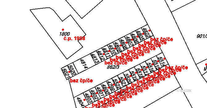 Jablonec nad Nisou 2023, Katastrální mapa