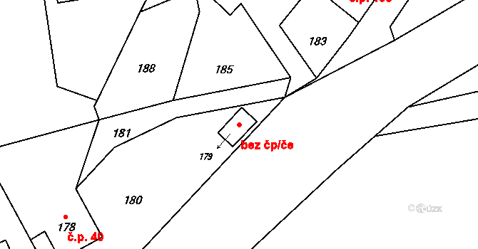 Těškovice 38099799 na parcele st. 179 v KÚ Těškovice, Katastrální mapa