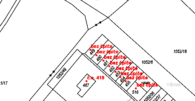Žiželice 43607799 na parcele st. 449 v KÚ Žiželice nad Cidlinou, Katastrální mapa