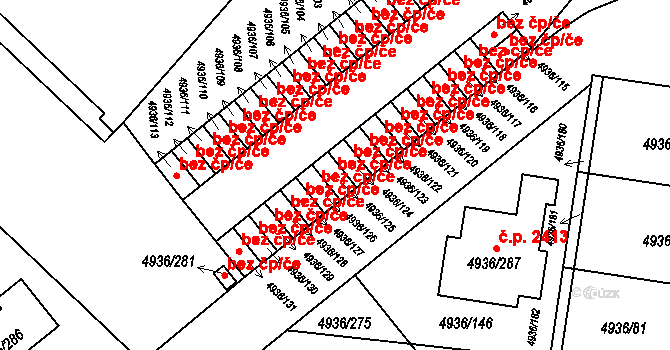 Zábřeh 45007799 na parcele st. 4936/125 v KÚ Zábřeh na Moravě, Katastrální mapa