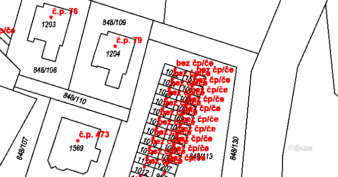 Vsetín 48213799 na parcele st. 1020 v KÚ Rokytnice u Vsetína, Katastrální mapa