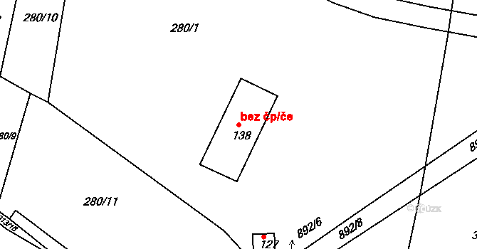Blešno 48566799 na parcele st. 138 v KÚ Blešno, Katastrální mapa