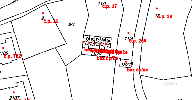 Mariánské Lázně 79613799 na parcele st. 11/10 v KÚ Úšovice, Katastrální mapa