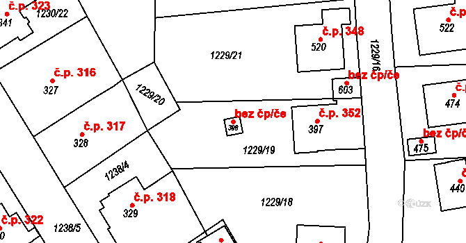 Brandýs nad Orlicí 39405800 na parcele st. 398 v KÚ Brandýs nad Orlicí, Katastrální mapa