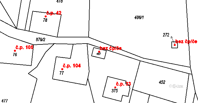 Čenkovice 42523800 na parcele st. 487 v KÚ Čenkovice, Katastrální mapa