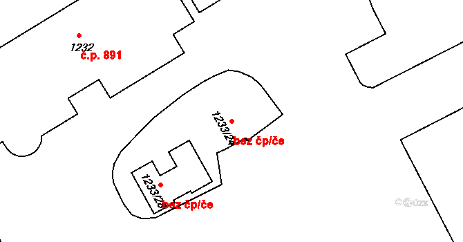 Rychnov nad Kněžnou 44299800 na parcele st. 1233/24 v KÚ Rychnov nad Kněžnou, Katastrální mapa