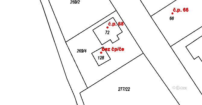 Lejšovka 46608800 na parcele st. 128 v KÚ Lejšovka, Katastrální mapa