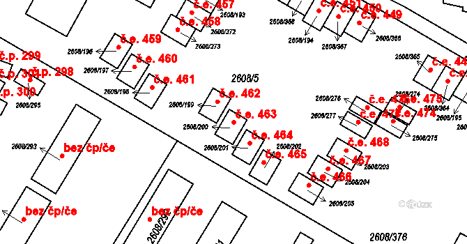 Staré Splavy 463, Doksy na parcele st. 2608/200 v KÚ Doksy u Máchova jezera, Katastrální mapa
