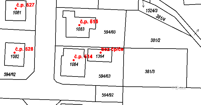 Nepomuk 80171800 na parcele st. 1364 v KÚ Nepomuk, Katastrální mapa
