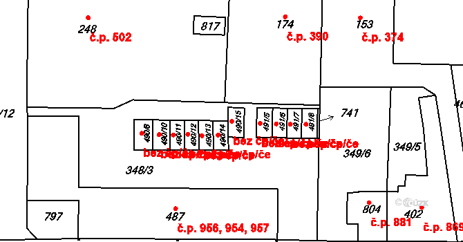 Kralupy nad Vltavou 83481800 na parcele st. 490/15 v KÚ Lobeč, Katastrální mapa