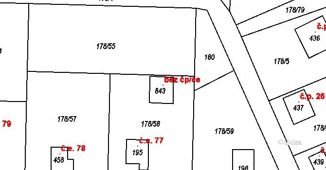 Svinaře 103171801 na parcele st. 843 v KÚ Svinaře, Katastrální mapa
