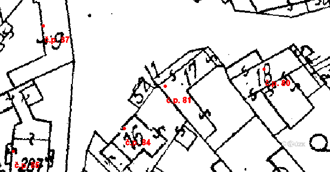 Nenkovice 81 na parcele st. 17 v KÚ Nenkovice, Katastrální mapa