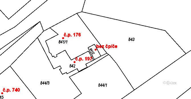 Orlová 38224801 na parcele st. 841/2 v KÚ Poruba u Orlové, Katastrální mapa