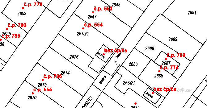Jirkov 39072801 na parcele st. 2675/2 v KÚ Jirkov, Katastrální mapa