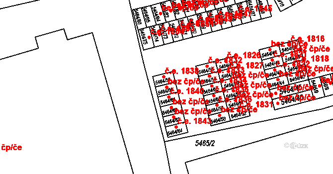 Česká Lípa 39732801 na parcele st. 5464/60 v KÚ Česká Lípa, Katastrální mapa