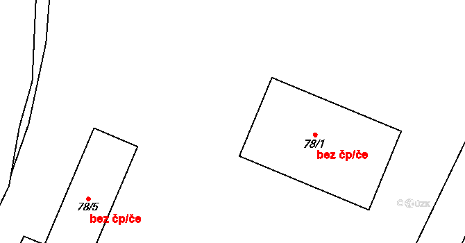 Teplice nad Metují 40121801 na parcele st. 78/1 v KÚ Dolní Teplice, Katastrální mapa