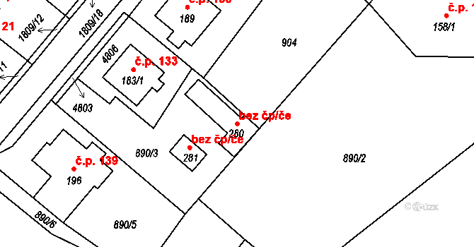 Holešov 41293801 na parcele st. 280 v KÚ Dobrotice, Katastrální mapa