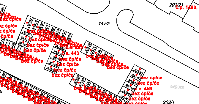 Tachov 41562801 na parcele st. 203/80 v KÚ Tachov, Katastrální mapa