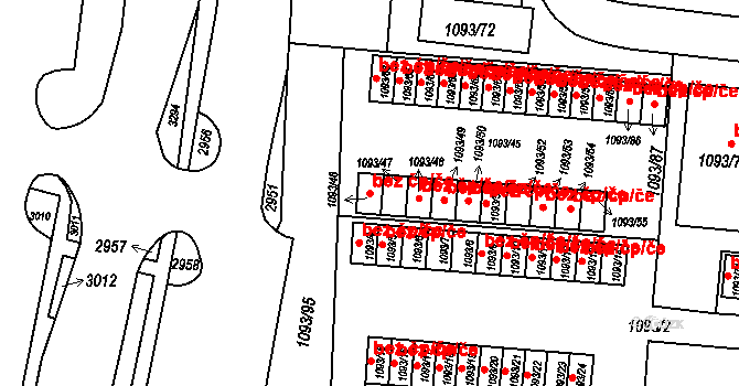 Brno 45575801 na parcele st. 1093/46 v KÚ Slatina, Katastrální mapa