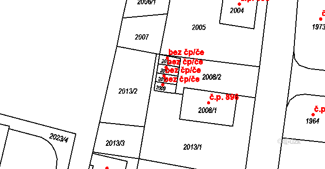 Česká Lípa 45896801 na parcele st. 2009 v KÚ Česká Lípa, Katastrální mapa